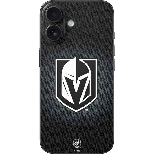 NHL Vegas Golden Knights Black Background iPhone 16 Skin