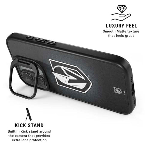 NHL Vegas Golden Knights Black Background iPhone 17 Kickstand Case