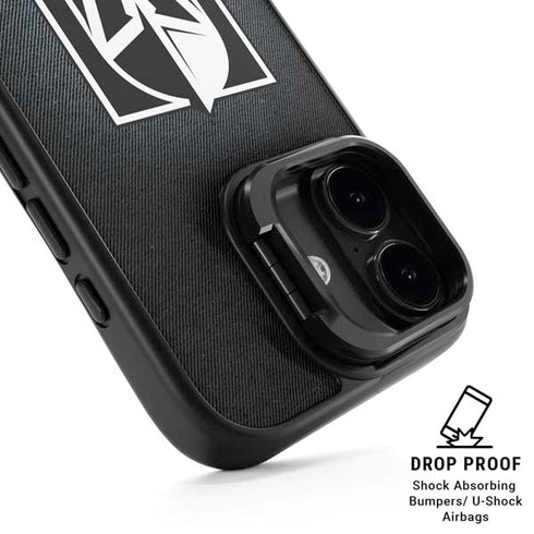 NHL Vegas Golden Knights Black Background iPhone 17 Kickstand Case