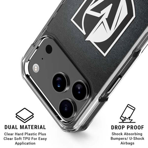 NHL Vegas Golden Knights Black Background iPhone 17 Pro Clear Case