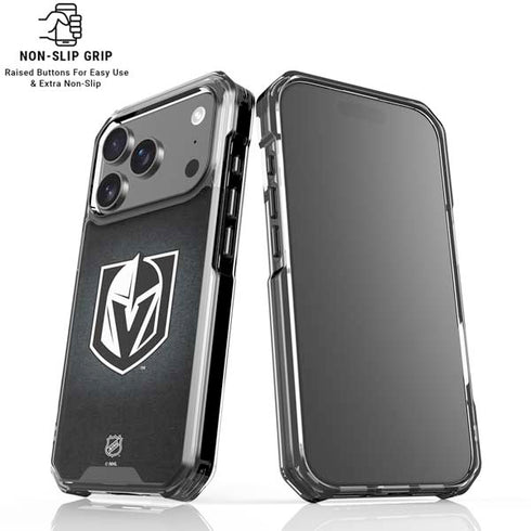 NHL Vegas Golden Knights Black Background iPhone 17 Pro Max Clear Case