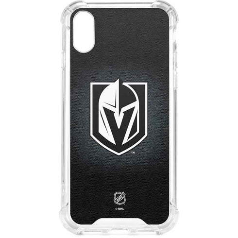 NHL Vegas Golden Knights Black Background iPhone XS Clear Case