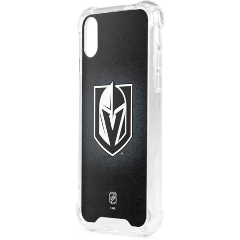 NHL Vegas Golden Knights Black Background iPhone XS Clear Case