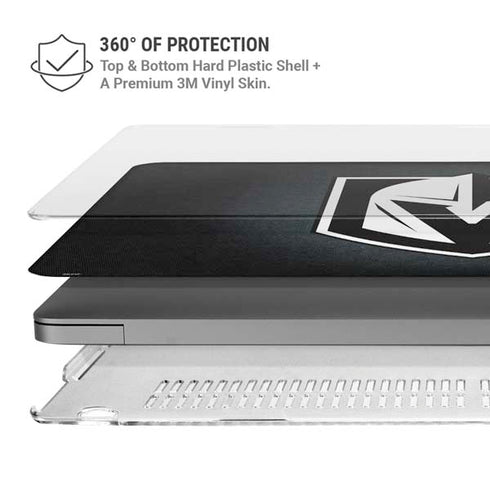 NHL Vegas Golden Knights Black Background MacBook Pro 14in (2021-24) Case plus Skin