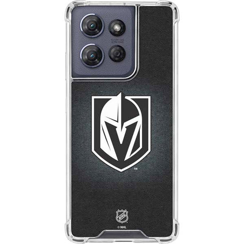 NHL Vegas Golden Knights Black Background Moto G 5G (2025) Clear Case