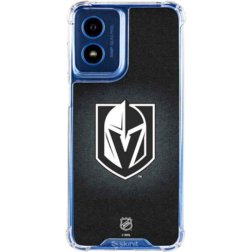 NHL Vegas Golden Knights Black Background Moto G 5G (2024) Clear Case