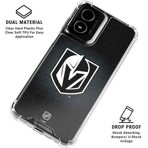 NHL Vegas Golden Knights Black Background Moto G Power 5G (2024) Clear Case