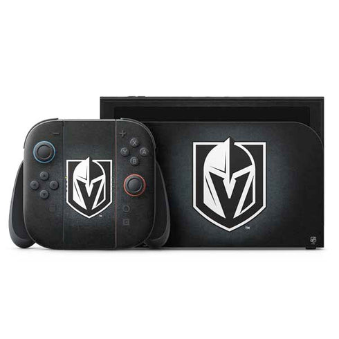 NHL Vegas Golden Knights Black Background Nintendo Skins