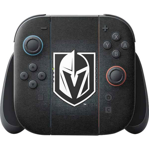 NHL Vegas Golden Knights Black Background Nintendo Skins