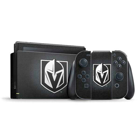 NHL Vegas Golden Knights Black Background Nintendo Skins