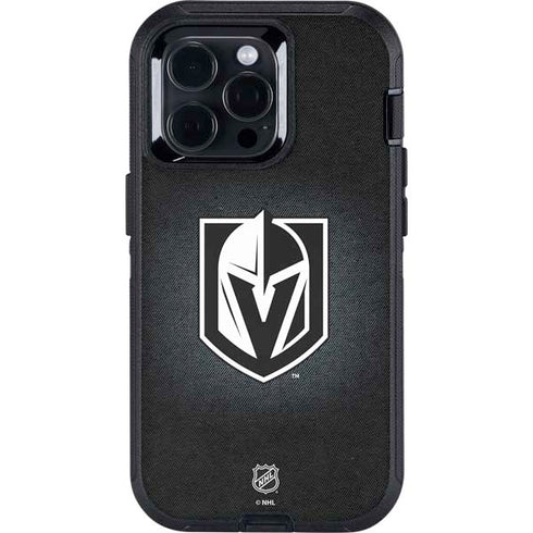 NHL Vegas Golden Knights Black Background Otterbox Defender iPhone Skin