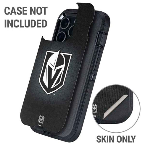 NHL Vegas Golden Knights Black Background Otterbox Defender iPhone Skin