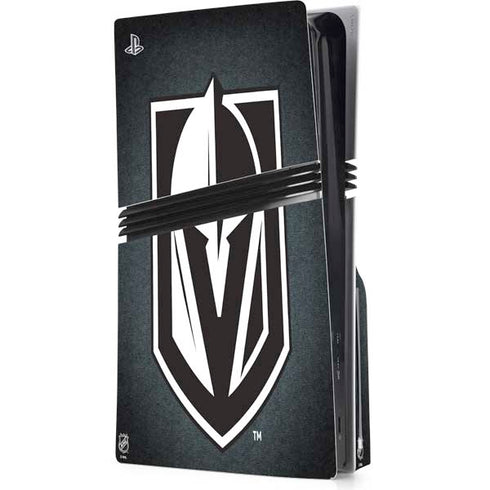 NHL Vegas Golden Knights Black Background PS5 Pro Disk Console Skin