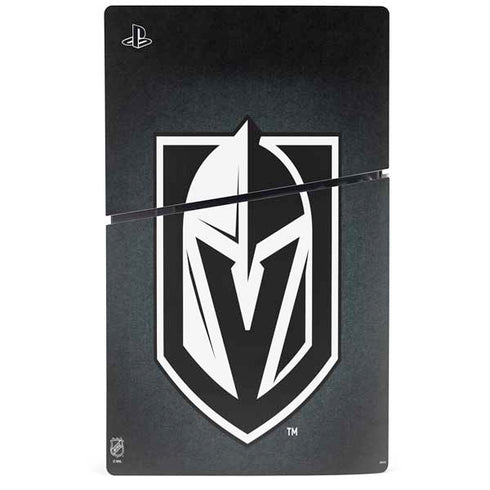 NHL Vegas Golden Knights Black Background PS5 Slim Digital Edition Console Skin