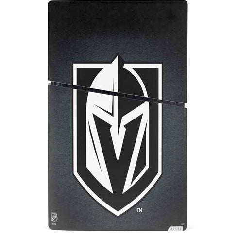 NHL Vegas Golden Knights Black Background PS5 Slim Digital Edition Console Skin