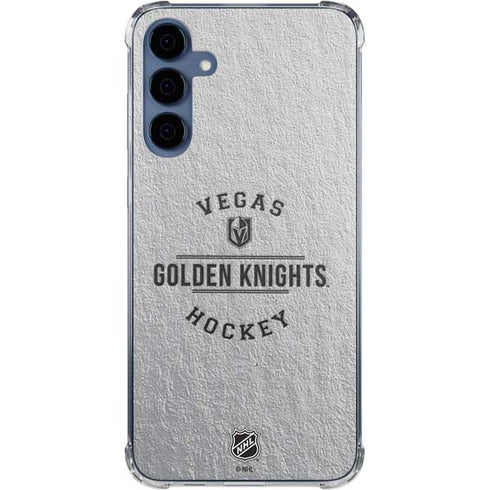 NHL Vegas Golden Knights Black Text Galaxy A55 5G Clear Case