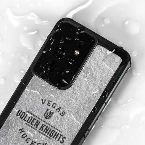 NHL Vegas Golden Knights Black Text Galaxy S24 Ultra Waterproof Case