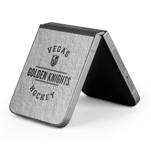 NHL Vegas Golden Knights Black Text Galaxy Z Flip6 Skin