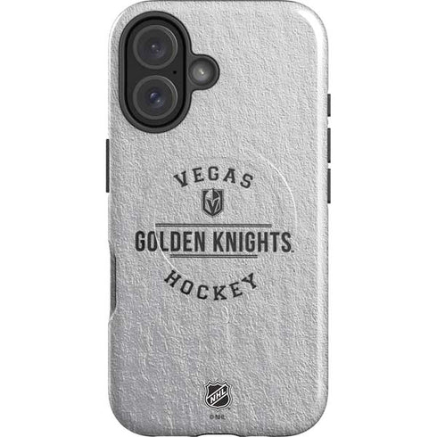 NHL Vegas Golden Knights Black Text iPhone 16 Magsafe Impact Case