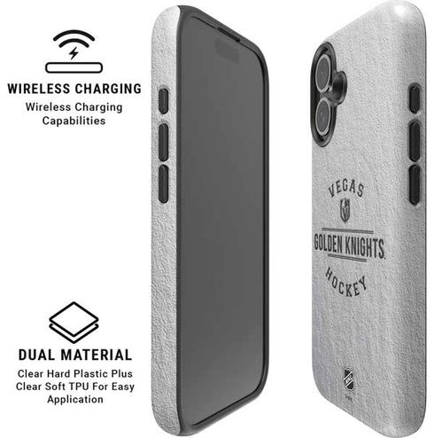 NHL Vegas Golden Knights Black Text iPhone 16 Magsafe Impact Case