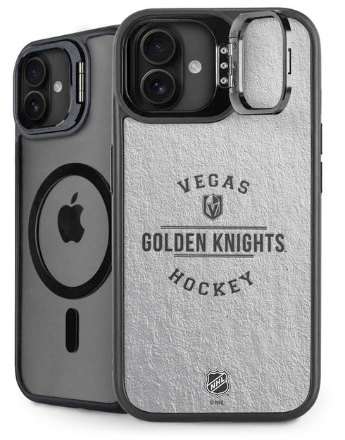 NHL Vegas Golden Knights Black Text iPhone 16 Plus Kickstand Case