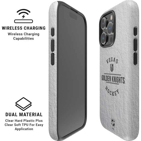 NHL Vegas Golden Knights Black Text iPhone 16 Pro Magsafe Impact Case