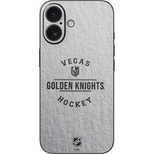 NHL Vegas Golden Knights Black Text iPhone 16 Skin