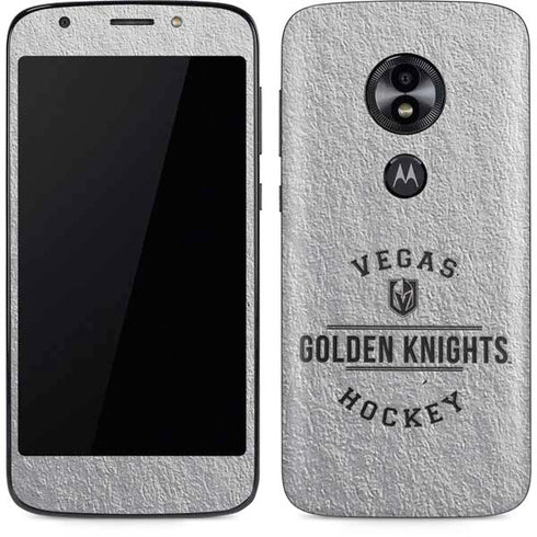 NHL Vegas Golden Knights Black Text Moto E5 Play Skin