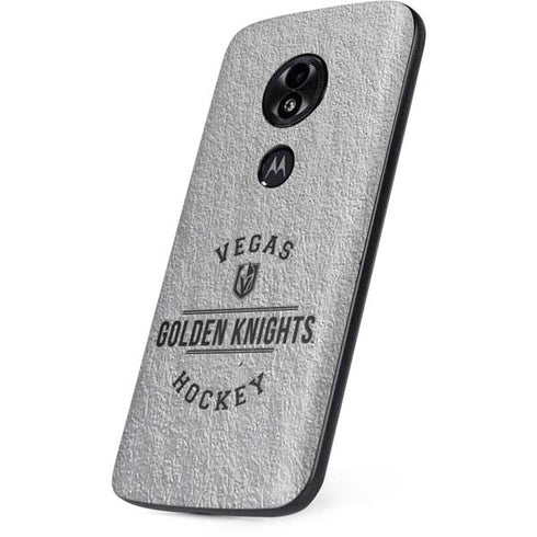 NHL Vegas Golden Knights Black Text Moto E5 Play Skin