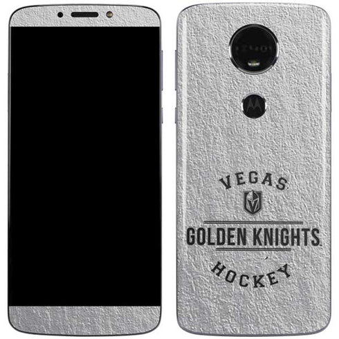 NHL Vegas Golden Knights Black Text Moto E5 Plus Skin