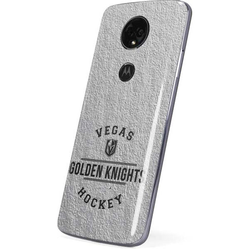 NHL Vegas Golden Knights Black Text Moto E5 Plus Skin