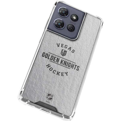 NHL Vegas Golden Knights Black Text Moto G Play 5G (2025) Clear Case
