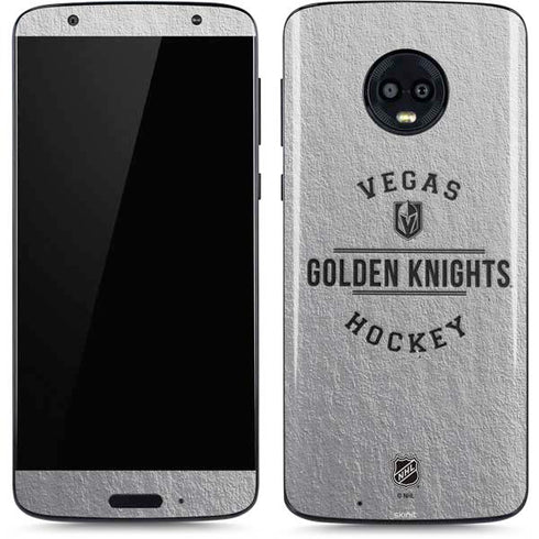 NHL Vegas Golden Knights Black Text Moto G6 Skin