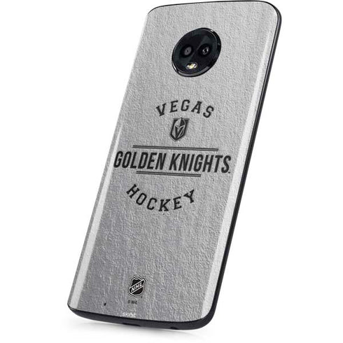 NHL Vegas Golden Knights Black Text Moto G6 Skin