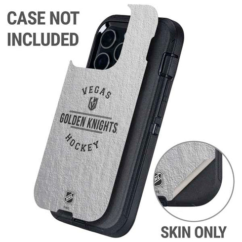 NHL Vegas Golden Knights Black Text Otterbox Defender iPhone Skin