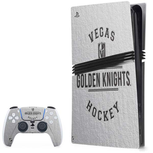 NHL Vegas Golden Knights Black Text PS5 Pro Bundle Skin