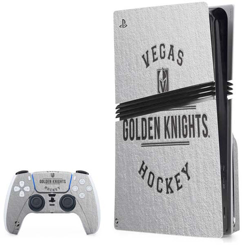 NHL Vegas Golden Knights Black Text PS5 Pro Disk Bundle Skin