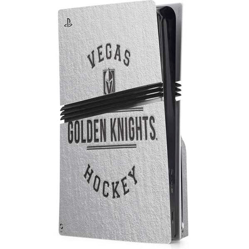 NHL Vegas Golden Knights Black Text PS5 Pro Disk Console Skin