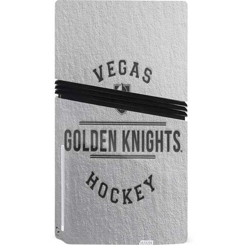 NHL Vegas Golden Knights Black Text PS5 Pro Disk Console Skin