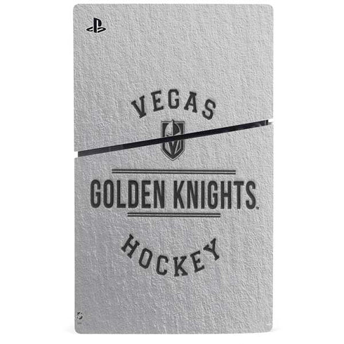 NHL Vegas Golden Knights Black Text PS5 Slim Digital Edition Console Skin