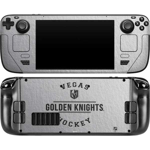 NHL Vegas Golden Knights Black Text Steam Deck Handheld Gaming Computer OLED Skin