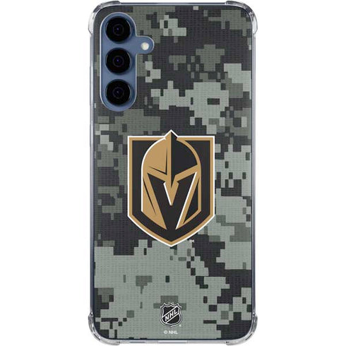 NHL Vegas Golden Knights Camo Galaxy A35 5G Clear Case