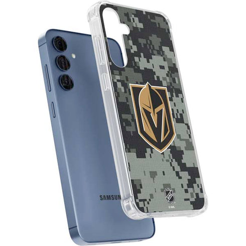 NHL Vegas Golden Knights Camo Galaxy A35 5G Clear Case