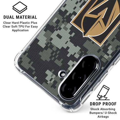 NHL Vegas Golden Knights Camo Galaxy A36 5G Clear Case