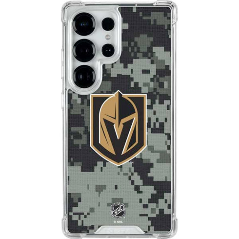 NHL Vegas Golden Knights Camo Galaxy S25 Ultra Clear Case