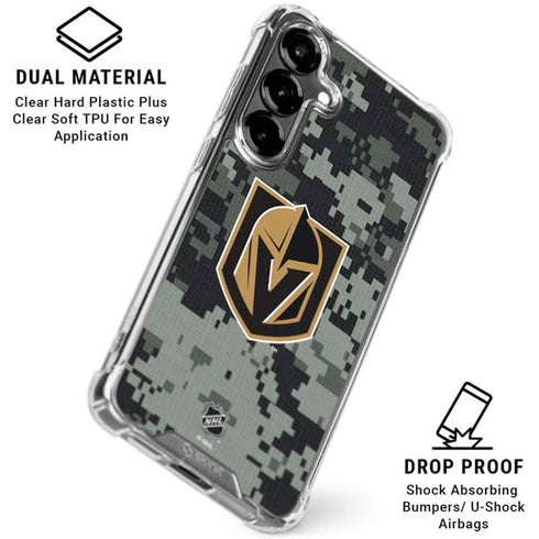 NHL Vegas Golden Knights Camo Galaxy S26 Clear Case