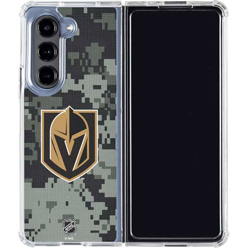 NHL Vegas Golden Knights Camo Galaxy Z Fold5 5G Clear Case