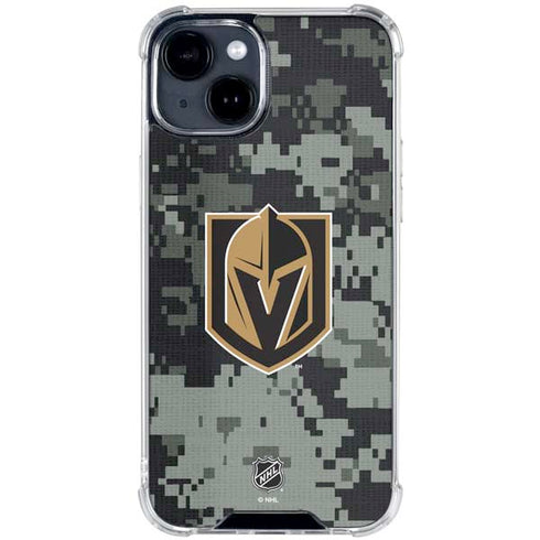 NHL Vegas Golden Knights Camo iPhone 15 Clear Case