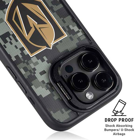 NHL Vegas Golden Knights Camo iPhone 15 Pro Kickstand Case