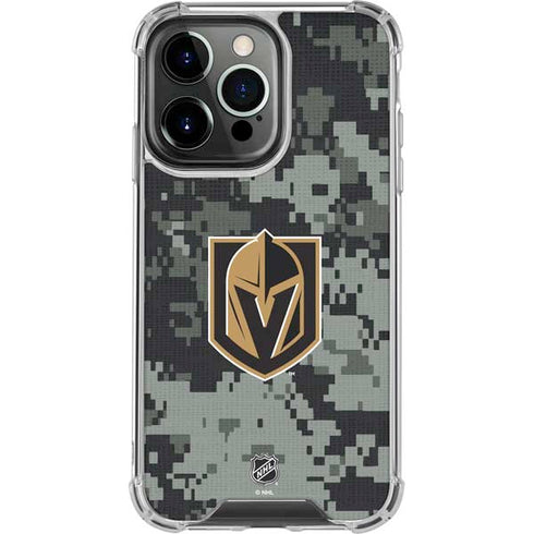 NHL Vegas Golden Knights Camo iPhone 16 Pro Clear Case